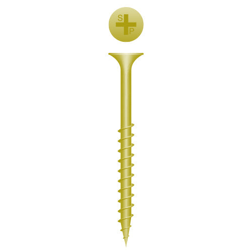 #10 Strong-Point Bugle Head 10 x 6, PH, Coarse, Zinc Yellow
