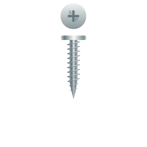 #10 Strong-Point Pancake Head 10-12 x 1-1/2, PH, Type 'A', Zinc