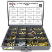 3/8"-24 Fine Grade 8 Hex Cap Screws, Nuts, & Washers - 755 PCS