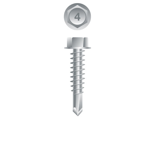 #10 Strong-Point Hex Washer Head 10-16 x 1-1/2, 410 Stainless Steel