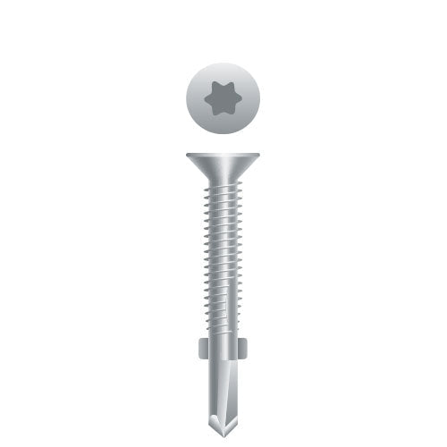 #12 Strong-Point Flat Head Reamer 12-24 x 2-1/2, T-30, 410 Stainless Steel, WAR