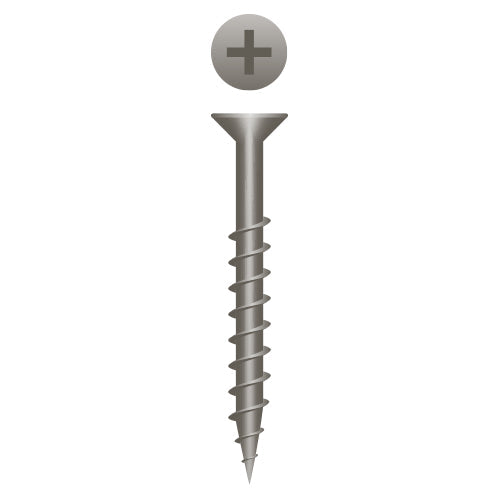 #8 Strong-Point Flat Head 8 x 1, PH, Plain and Lubed