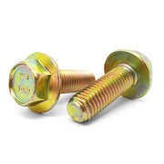 M8-1.25x25 Class 10.9 Hex Flange Bolts Zinc Yellow