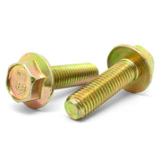 M6-1.0x12 Class 8.8 Hex Flange Bolts Zinc Yellow