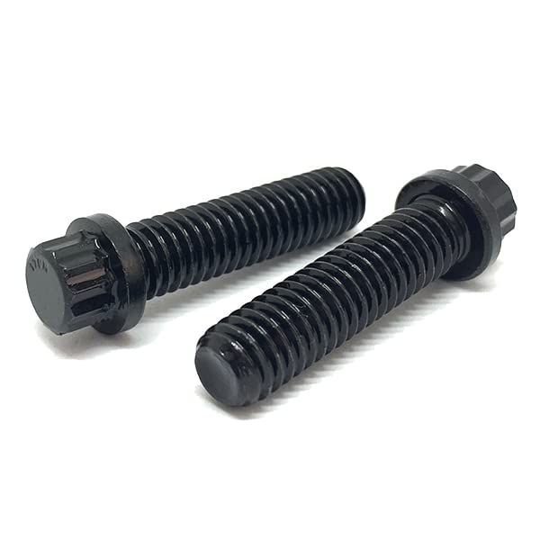 1/4-20x1-1/2" Alloy 12 Point Flange Screws Black Oxide