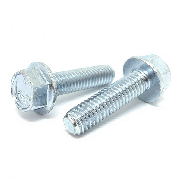 #10-32x3/8" Grade 5 Hex Flange Bolts Zinc Clear