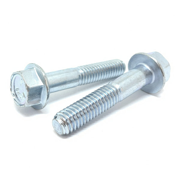 1/4-20x2" Grade 5 Hex Flange Bolts Zinc Clear