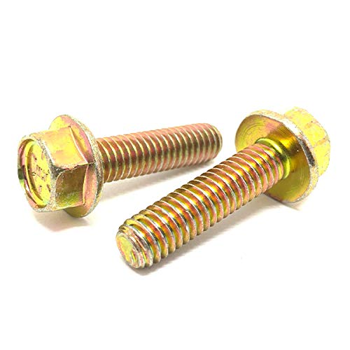 Inch Grade 8 Hex Flange Bolts & Flange Lock Nuts Zinc Yellow Assortment - 692 PCS