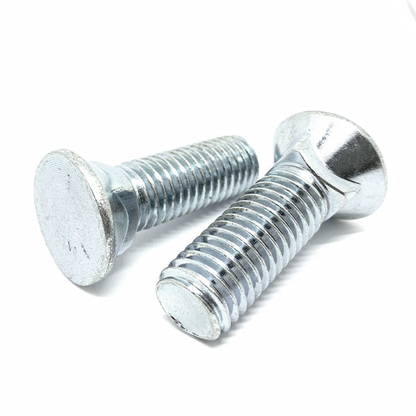 5/8-11x2" #3 Flat Round Head Grade 5 Plow Bolts Zinc