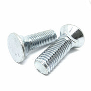 5/8-11x2-1/2" #3 Flat Round Head Grade 5 Plow Bolts Zinc