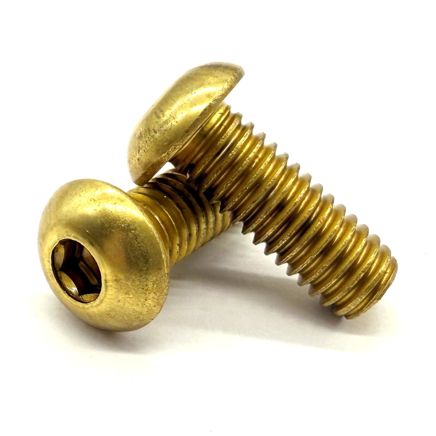 1/4"-20x3/8" Brass Button Head Socket Cap Screw