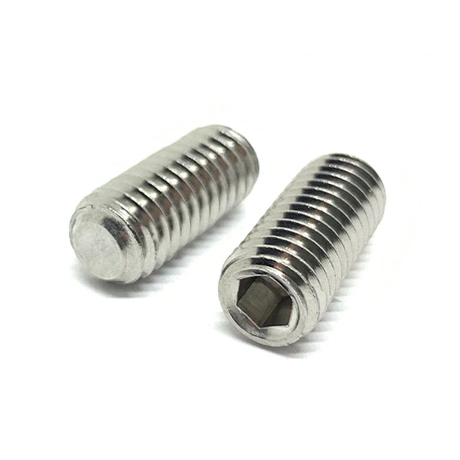 #10-32x1/4" Stainless Steel Flat Point Allen Socket Set Screw