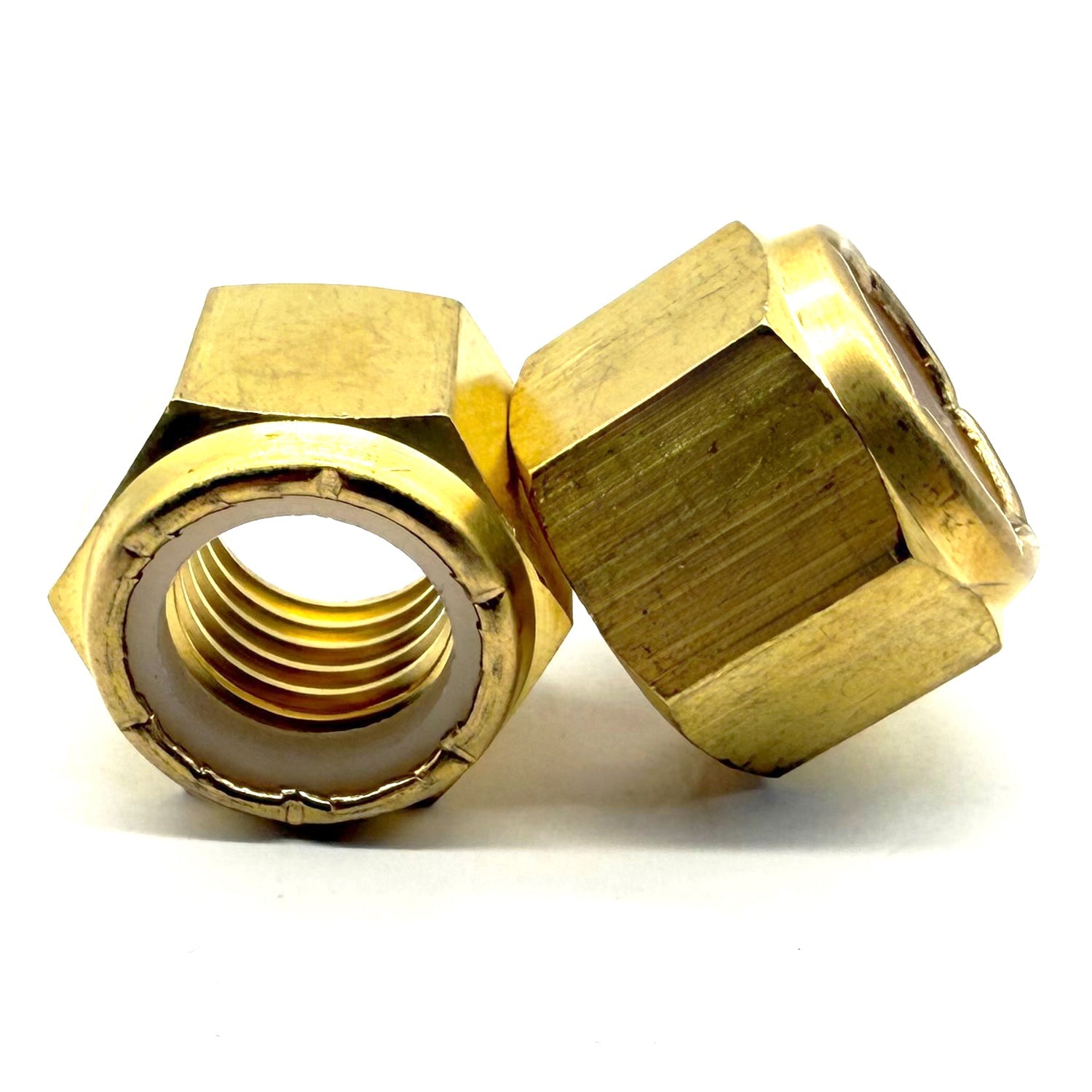 1/4"-20 Brass Nylon Insert Locknut