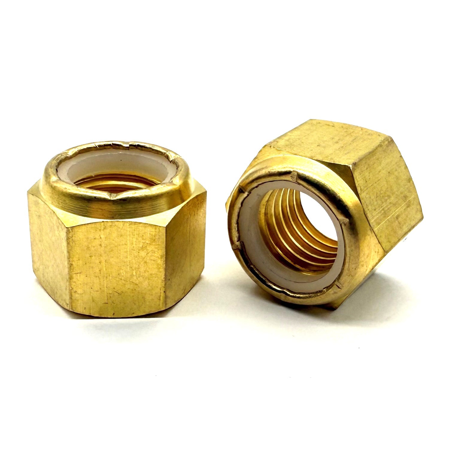 5/16"-18 Brass Nylon Insert Locknut