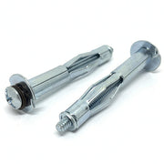 1/8" SL x2" Hollow Wall Drywall Anchor Standard Point Steel Zinc Clear