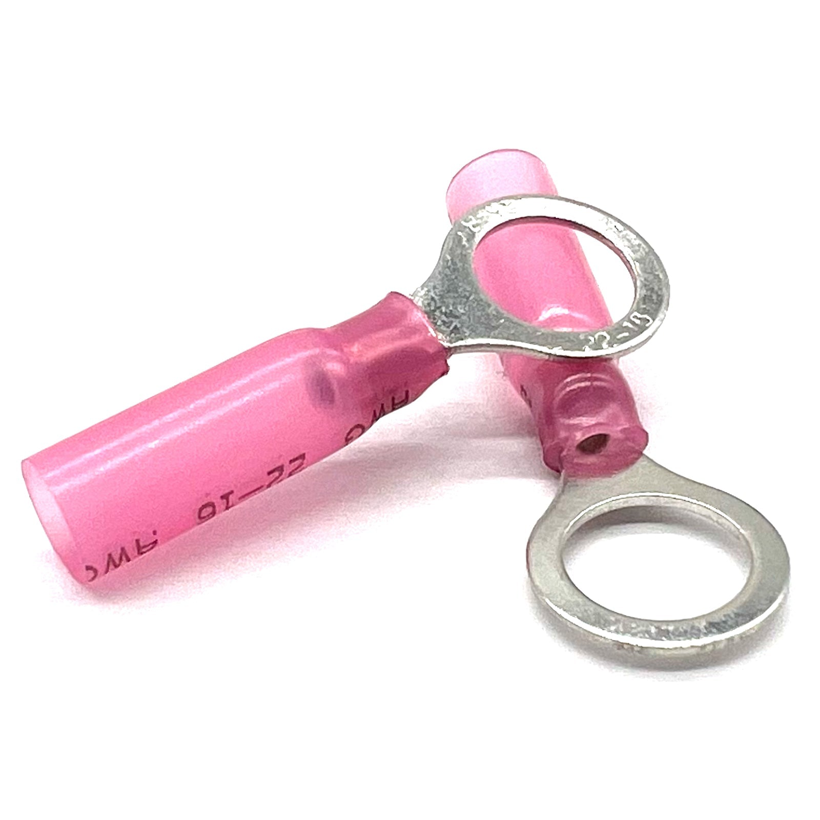 Red Heat Shrink Marine Grade 5/16" Diameter Ring Connectors, AWG 22-16