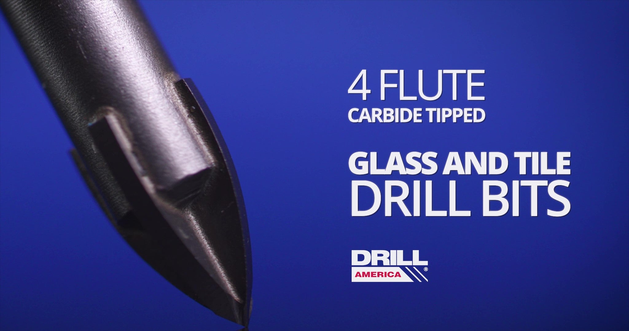 3/8" Carbide Tipped 4 Flute Glass & Tile Drill Bit