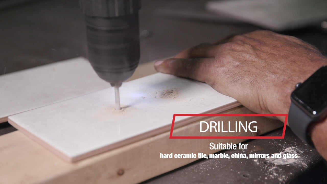 5 Piece Carbide Tipped Glass & Tile Drill Bit Set