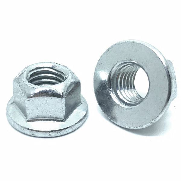 M6-1.0 Class 10 Hex Flange Prevailing Torque Top Lock Nuts Zinc Clear