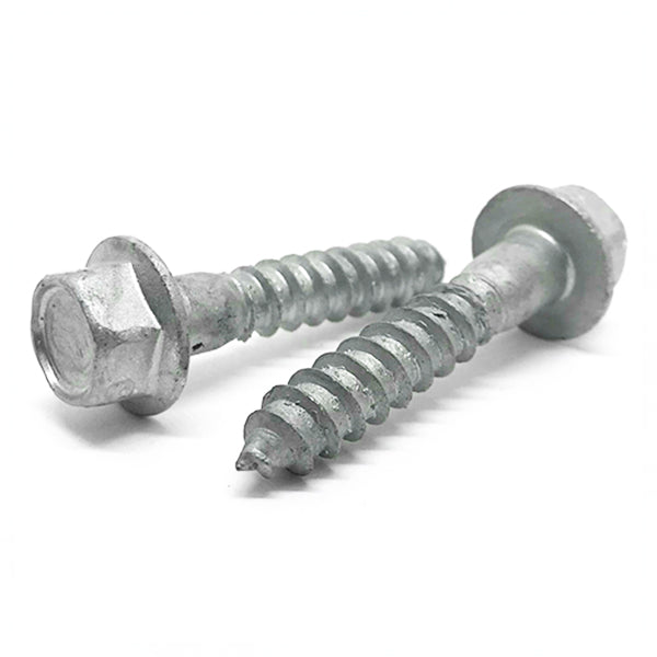 3/8-7x2-1/2" Hex Flange Lag Screws Steel Hot Dip Galvanized