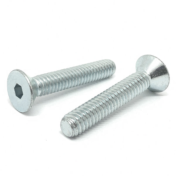 M4-0.7x6 Class 12.9 Alloy Flat Socket Head Cap Screws Zinc