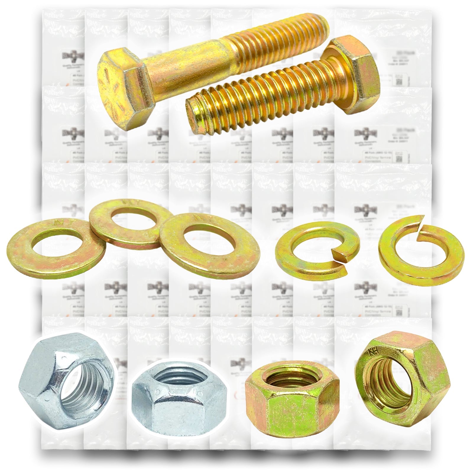 1/2"-13 Coarse Grade 8 Hex Cap Screws, Nuts, & Washers - 496 PCS