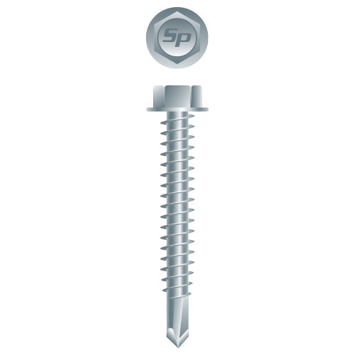 #10 Strong-Point Hex Washer Head 10-16 x 1-1/4, Zinc
