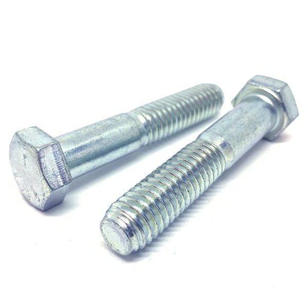 7/16-20x4" Hex Cap Screws Grade 5 Bolts Zinc Clear