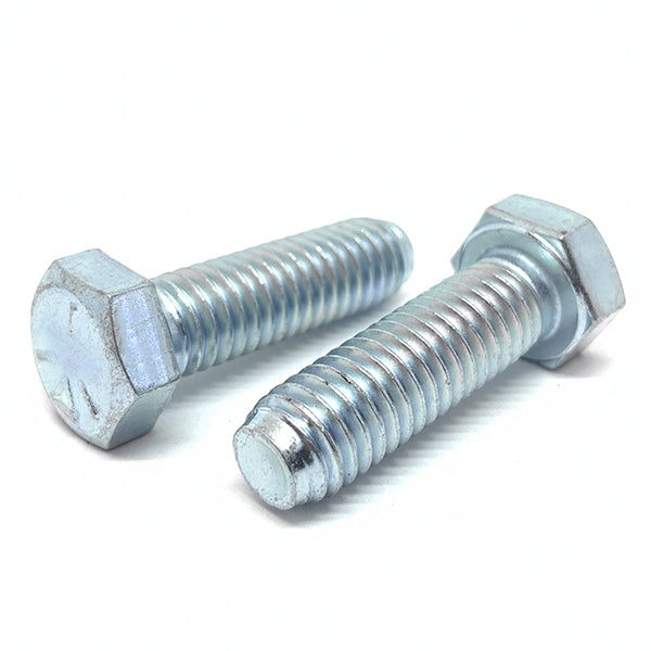 5/16-18x5/8" Hex Cap Screws Grade 5 Bolts Zinc Clear