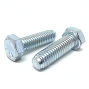 7/8-9x1-1/2" Hex Cap Screws Grade 5 Bolts Zinc Clear
