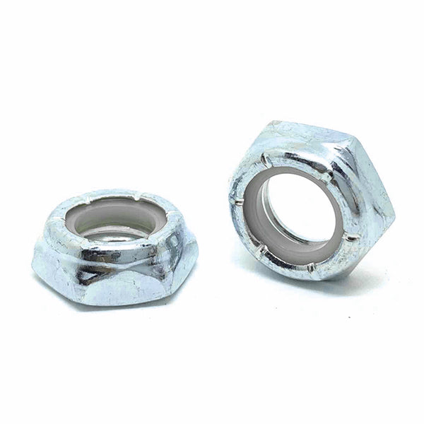 #6-32 Grade A Nylon Insert Hex Jam Nuts Zinc