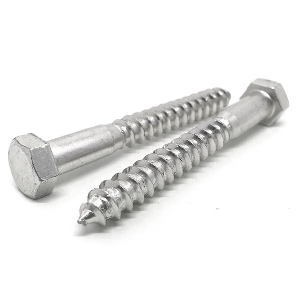 3/8-7x5" 18-8 Stainless Steel Hex Lag Screws