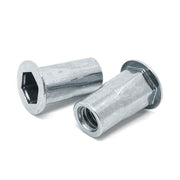 M4-0.70 ISO L (2.00-3.30) Aluminum Hex Rivet Nut