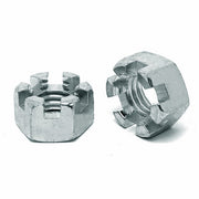 3/8"-16 Slotted Finished Hex Nuts Zinc Clear