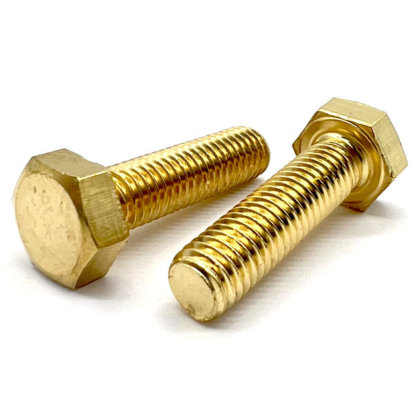 1/4-20x1/2" Brass Hex Tap Bolts Full Thread