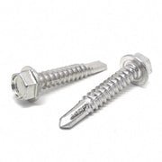 #14x1-1/2" Stainless Steel Unslotted Hex Washer Head #3 Point Self Drilling Screws