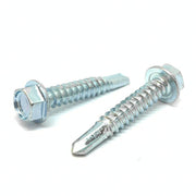 #8-18x1/2" Unslotted Hex Washer Head #2 Point Self Drilling Screws Zinc