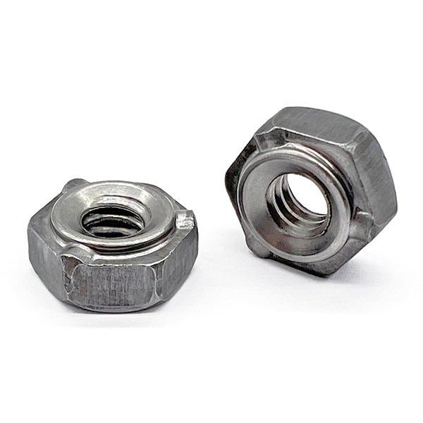 5/16"-18 3 Prong Long Pilot Hex Weld Nuts