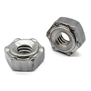 M10-1.5 6 Prong Short Pilot Hex Weld Nuts