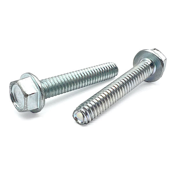 #10-24x1/2" Unslotted Indent Hex Washer Head Thread Rolling Screws Zinc Clear