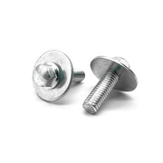 M6-1.0x12 Hex Flange Bolt Smooth Head Free Spin Conical Washer Off Road Moto Hardware Zinc