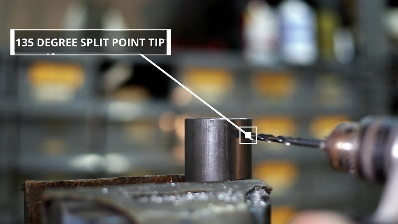 23/32" HSS Black & Gold Drill Bit with Reduced 1/2" 3-Flat Shank, KFD