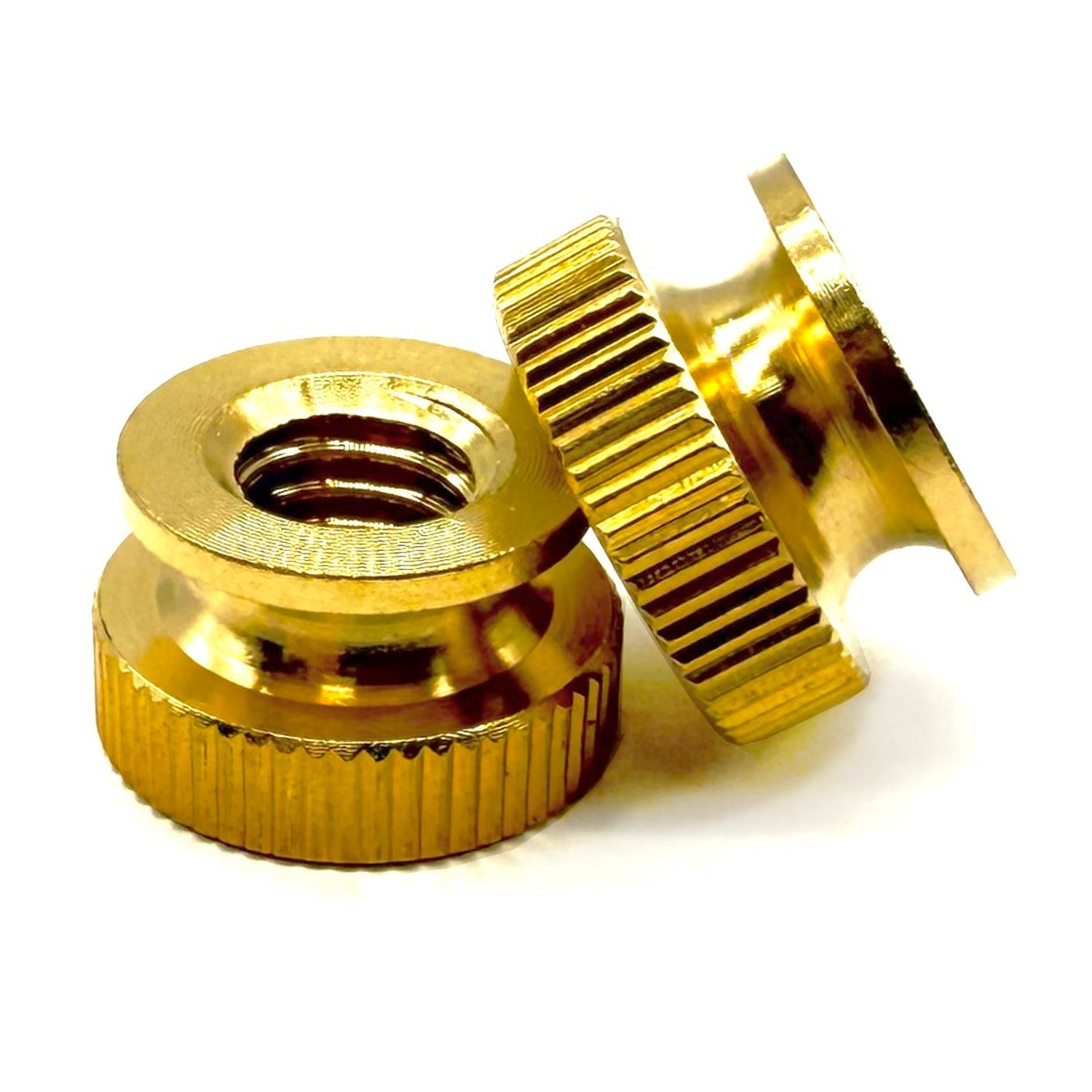 #8-32 Brass Knurled Thumb Nut