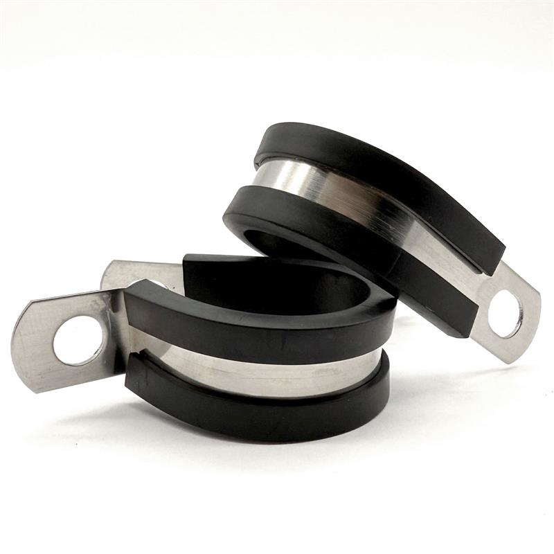 3/4" Stainless Steel Rubber Insulated Medium Duty Cable Clamp