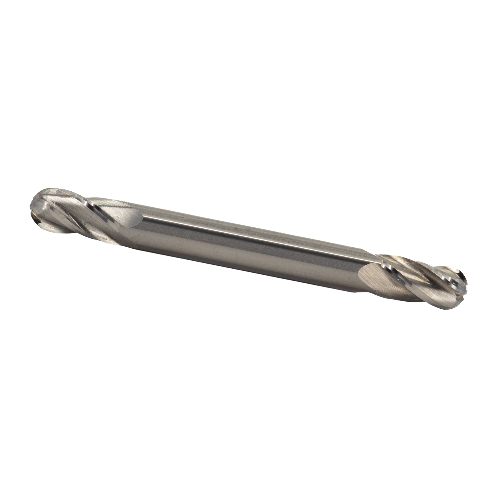 3/8" Carbide 4 Flute Double End Stub Ball End Mill