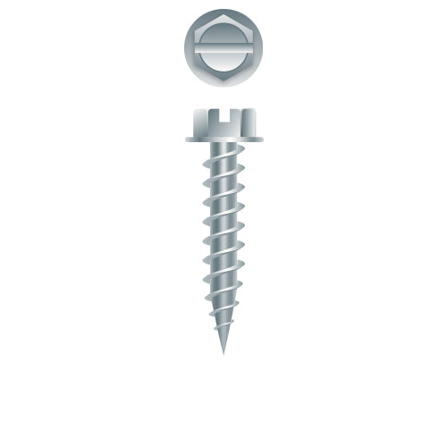 #10 SLT Strong-Point Hex Washer Head 10 x 1/2, 1/4 A.F., Zinc