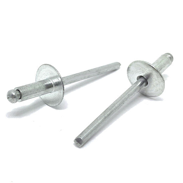 3/16" Dia 3/16"-1/4" (64)  Grip - Oversized Head Blind Rivets Aluminum/Aluminum Mandrel