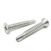 #10x1" Stainless Steel Phillips Flat Head #3 Point Self Drilling Screws