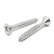 #8x2" Stainless Steel Phillips Flat Head Wood Screws