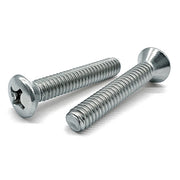 1/4-20x2" Phillips Oval Head Machine Screws Zinc Clear